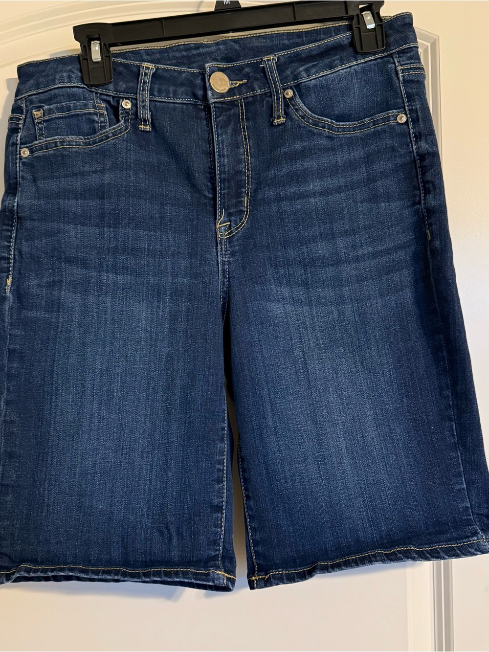 Dark Wash Denim Bermuda Shorts